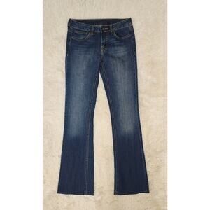 Buffalo David Bitton Blue Denim Jeans Slim Bootcut Flare Medium Wash Size 27